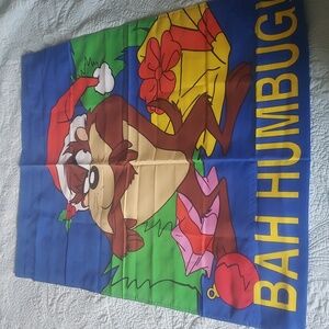 Looney Tunes Tasmanian Devil Bah Humbug Garden Flag - Never Used!